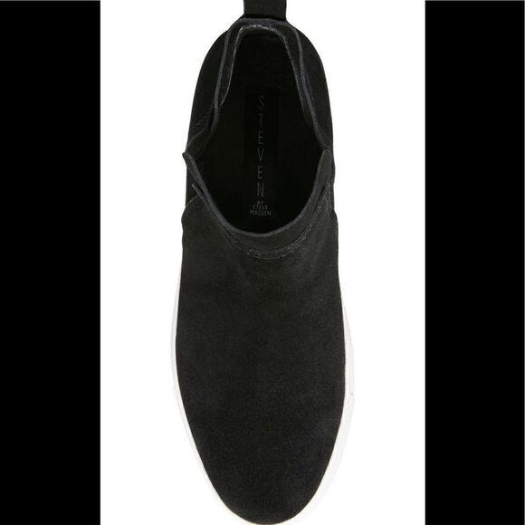 Steven Barker high top suede high top sneakers size 6,5 in black new in box - Picture 6 of 13